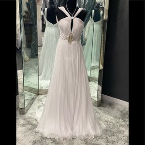 Mac Duggal White Pageant Gown